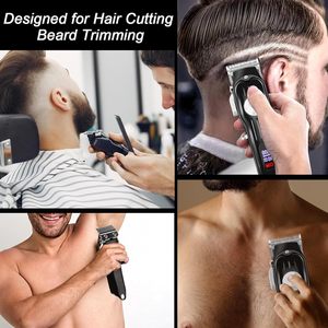 Cortadora de Cabello Inalámbrica Profesional Fnctopgee con Pantalla LCD, Recargable por USB, Resistente al Agua IPx4, para Uso Doméstico, en Inglés y Francés - Product Image 5