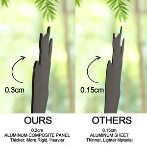 Ornamen Taman Logam Persegi Panjang Besar, Bunga Berkarat Hitam dengan Sekrup Besi, untuk Taman Modern, Pot Bunga, Dekorasi Hewan Peliharaan - Product Image 6