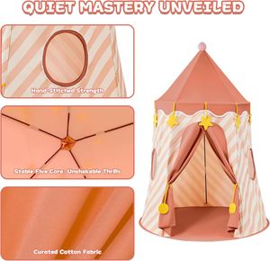 Carpa de Juego Infantil Plegable con Diseño de Castillo de Princesa Rosa, Versátil para Múltiples Escenas, Regalo para Niños y Niñas - Product Image 2