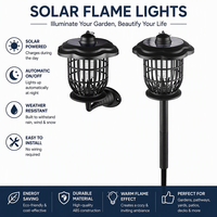 Lampe solaire de jardin 3-en-1 avec détecteur de mouvement, options de montage mural ou sur poteau, LED haute luminosité pour la décoration de chemins et de paysages