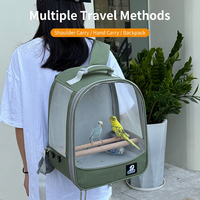 Sac à dos de transport transparent pour perroquet Juicepet, sac de voyage respirant pour oiseaux, sac de transport pour animaux de compagnie d'extérieur avec perchoir