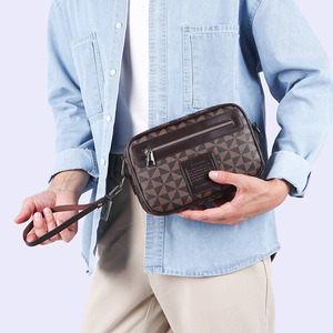 Túi nam da PU chuyên nghiệp bán buôn, kiểu dáng hiện đại thời thượng, túi đựng đồ vệ sinh cá nhân, mỹ phẩm, túi đeo chéo có dây đeo vai năm 2024 - Product Image 4