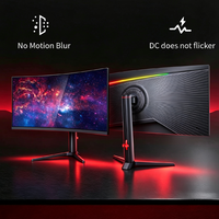 Monitor Curvo Ultra Ancho de 34 Pulgadas para Juegos con Frecuencia de Actualización de 180-200Hz, HDR, Compatible con PC de Escritorio