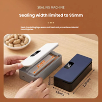 Mini-scelleuse thermique portable rechargeable par USB, machine à sceller manuelle pour sacs en plastique, conservation des aliments