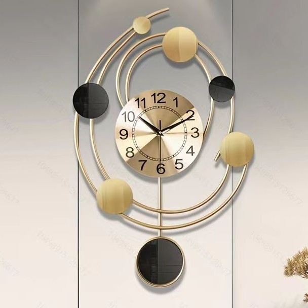 Factory Direct Sales Living Room Modern Simplicity Fashion Art Wall Clock Metal Ironwork Mute Wall Clock