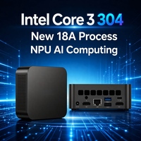 Mini PC Intel Core 3 LPDDR5 12 Go 512 Go SSD Double LAN Ordinateur de Bureau Triple Affichage 4K Mini Ordinateur
