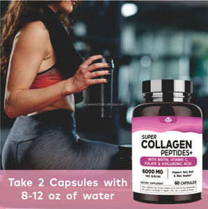 Super Colágeno Péptido con Biotina, Ácido Fólico, Ácido Hialurónico y Vitaminas para la Salud del Cabello, Piel, Uñas y Articulaciones en Adultos, Extracto Herbal, 60 Cápsulas - Product Image 4
