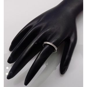 Anillo de compromiso de plata de ley 925 con diamante talla princesa Jewelspaark de 0.23 quilates para mujer - Product Image 5