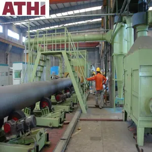 Machine de grenaillage interne de tuyaux en acier et ligne de Production d'équipement de revêtement