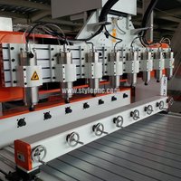 Routeur CNC 3D pour le travail du bois avec rotation à 4 axes et 8 têtes