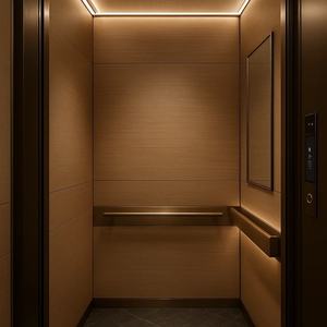 Ascenseur pour passagers OTIS, moderne, pour hôtel, petite maison, en PVC, AC, acier inoxydable, léger, capacité de 320 kg/400 kg/450 kg, économique - Product Image 3