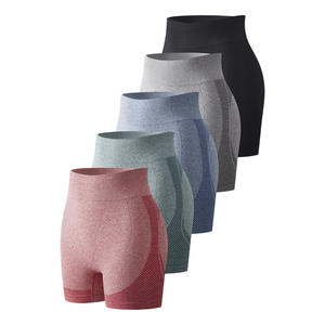 Pantalons de yoga pour femmes, sans couture, taille haute, effet fessier galbé, séchage rapide, pour la course à pied et le fitness, style décontracté - Product Image 1