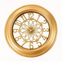 Horloge murale squelette antique en quartz silencieuse de luxe dorée de 23 pouces pour la décoration de la maison, du salon, de la chambre à coucher et du bureau