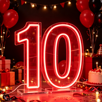 Lampes LED néon portables en acrylique de 60 cm, 90 cm, 120 cm, numéros et lettres à piles pour événements extérieurs, propositions de mariage et fêtes de fiançailles