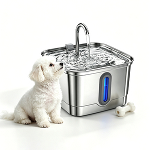 Large Capacity Stainless Steel Pet <b>Water</b> Fountain Fresh Flowing <b>Water</b> Multi-pet <b>Water</b> Bowl - Product Image 1