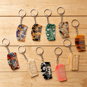 Llavero con Mini Peine y Espejo de Plástico <span class=keywords><strong>2</strong></span> en 1 con Logotipo Personalizado para Bolsos, Llaves, Cabello y Retoques de Maquillaje - Product Image 6