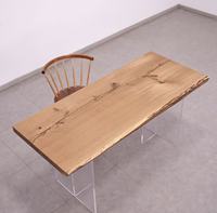 Table en bois massif de chêne blanc de luxe, très populaire, contemporaine, pour salle à manger, bureau, hôtel, table simple et rustique pour restaurant