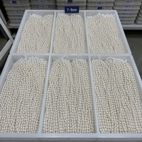 Chaîne de perles de culture d'eau douce blanches naturelles Radiant Luster, perles de riz 7-8mm, filées, semi-finies pour bijoux DIY