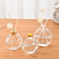 Bouteille diffuseur bon marché 50ml 100ml 150ml Bouteille diffuseur en verre Bouteille diffuseur roseau rond