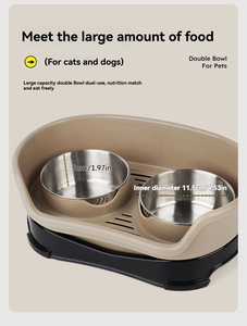 Nouveau bol <span class=keywords><strong>pour</strong></span> <span class=keywords><strong>chien</strong></span> <span class=keywords><strong>Anti</strong></span>-<span class=keywords><strong>débordement</strong></span> sans <span class=keywords><strong>débordement</strong></span> support de bol de nourriture <span class=keywords><strong>pour</strong></span> <span class=keywords><strong>chien</strong></span> ensemble de bol de nourriture et d'eau en acier inoxydable - Product Image 5