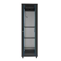 Armoire de serveur réseau FINEN 18U 22U 27U 32U 37U 42U 47U avec porte en verre, rack de serveur sur pied, rack de serveur DDF