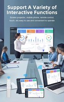 Tableau interactif intelligent Wintronix 75 pouces tactile 40 points 4K LED, système de visioconférence OEM pour présentations et apprentissage