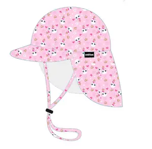 유아용 OEM 1pc moq UV 보호 목 플랩 모자, 아기, 유아 소년 및 소녀 해변 수영 모자 버킷 모자 맞춤형 OEM