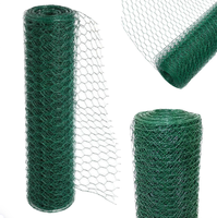 Grillage hexagonal en fil galvanisé et recouvert de PVC/PE pour élevages avicoles