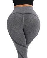 Leggings Scrunch Bum Personnalisés en Usine, Taille Haute, Côtelés, pour Yoga et Sport, Longueur Cheville, Écologiques, Taille XL, Fitness