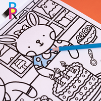 Livre de dessin en vrac pas cher livre de remplissage de couleur enfants anglais Flip livres de coloriage impression