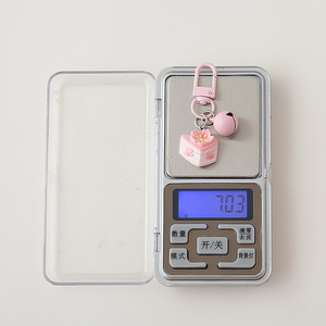 Porte-clés <span class=keywords><strong>en</strong></span> forme de gâteau, figurines décoratives de simulation, thème Sakura, cadeau d'anniversaire pour les couples et les amis - Product Image 6