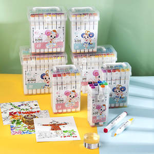 Vernice laterale Double-face alcol oleoso tuffo grande 2 pezzi doppia testa doppia grafica pennarello per acquerello - Product Image 3