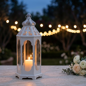 Wholesale Modern <b>Black</b> Iron Metal <b>Candle</b> Holder Lanterns for Christmas & Easter Events and Courtyard Decor - Product Image 2