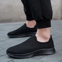 Chaussures d'été pour hommes, marque blanche d'usine, en maille tissée, basses, à enfiler, légères, respirantes, pour la marche et la course, style décontracté