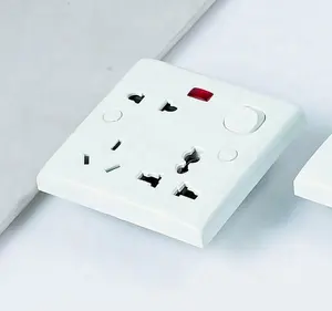 86mm size skd 6pin socket 250V AC Multi-function universal 8 pin 13a multi plug switched socket