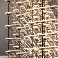 Grand Projet Plafonnier Suspendu Lustres Personnalisés Non Standard Lampes Suspendues pour Villa Projet Hôtel Hall