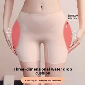 FENG <span class=keywords><strong>Kua</strong></span> กางเกงบางไร้รอยต่อสำหรับผู้หญิง, กางเกงควบคุมหน้าท้องพร้อมแผ่นรองสะโพกกว้างและบั้นท้าย - Product Image 1