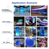 Módulo de Pantalla LED Flexible P2, Video Wall Curvo para Interiores, para Centros Comerciales y Tiendas Minoristas