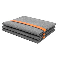 Couverture d'ordinateur portable en feutre multifonctionnelle personnalisée pliante moderne avec feutre de laine et cuir PU