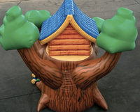 Toboggan aquatique gonflable en PVC Fun Bounce Tree House pour locations de fêtes en plein air