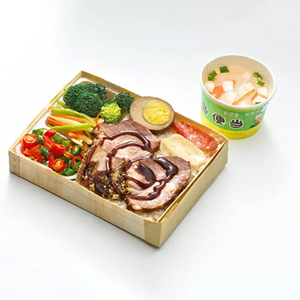 Caja plegable de comida rápida desechable sin terminar <span class=keywords><strong>al</strong></span> por mayor, contenedor de madera <span class=keywords><strong>para</strong></span> ensalada a prueba de grasa con tapa de madera - Product Image 6