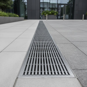 כיסוי תעלת ניקוז ליניארית אופקית לרצפה, עשוי נירוסטה SS304, לבנייני משרדים יוקרתיים, קניונים וחוץ. - Product Image 3