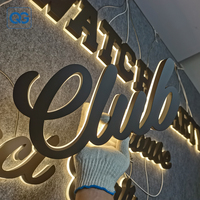 Enseigne lumineuse LED personnalisée pour bureau, entreprise, décoration, alimentation par transformateur, enseigne publicitaire rétroéclairée par LED pour bâtiment
