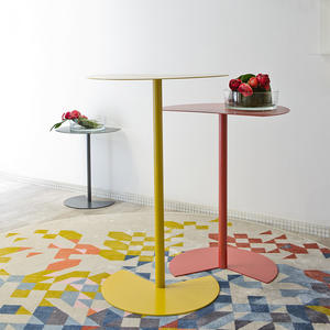 طاولة قهوة متنقلة على الطراز الأبيض والأسود البسيط KINNOModern لشرفة غرفة المعيشة أو غرفة النوم متضمنة - Product Image 4