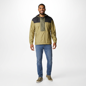 2026 Custom Design <b>Men's</b> Stand Collar Hooded Windbreaker <b>Jacket</b> <b>Long</b>-Sleeved Waterproof Fabric Winter New OEM Pattern Coating - Product Image 1