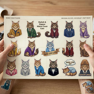 Paquete de Pegatinas de Vinilo Impermeables Personalizadas al por Mayor, Lindas Calcomanías de <span class=keywords><strong>Gatos</strong></span> y Vacas de Dibujos Animados para Laptop, Botella de Agua, Scrapbooking y DIY - Product Image 1