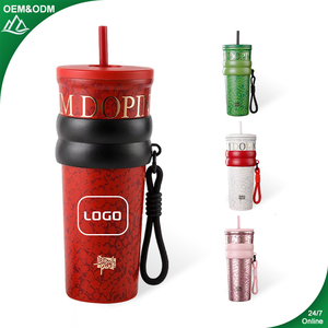 Vaso de Café Aislado Clásico de Alta Gama para Mujer, Acero Inoxidable 316, Personalizable, con Pajita Gruesa, para Uso Doméstico, Estilo Lujoso y Ligero, al Vacío - Product Image 1