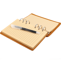 Carnet A6 en cuir véritable à anneaux, rechargeable, agenda de poche vintage, mini-journal à 6 trous pour cadeau