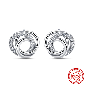 Pendientes de Aro de <span class=keywords><strong>Plata</strong></span> de Ley 925 de Alta Calidad con Forma de Corazón para Mujer, Pendientes de <span class=keywords><strong>Plata</strong></span>, Joyería de <span class=keywords><strong>Plata</strong></span> para Mujer, Pendientes de Flores, Regalo para Mujer - Product Image 3