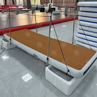 Plateforme de quai gonflable pour adultes, flotteur de lac, accès au quai de natation, passerelle avec sac de transport, pompe manuelle, kits de réparation pour yacht, bateau